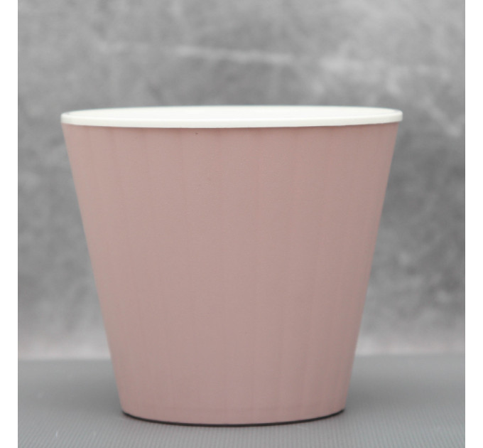 Вазон "Ібіс" подвійний 13,0*11,2 см. Алеана, фрезія/білий