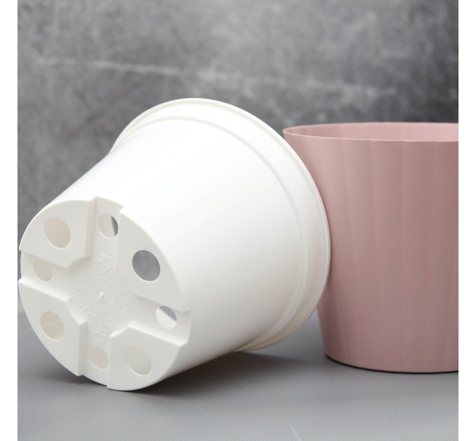 Вазон "Ібіс" подвійний 13,0*11,2 см. Алеана, фрезія/білий