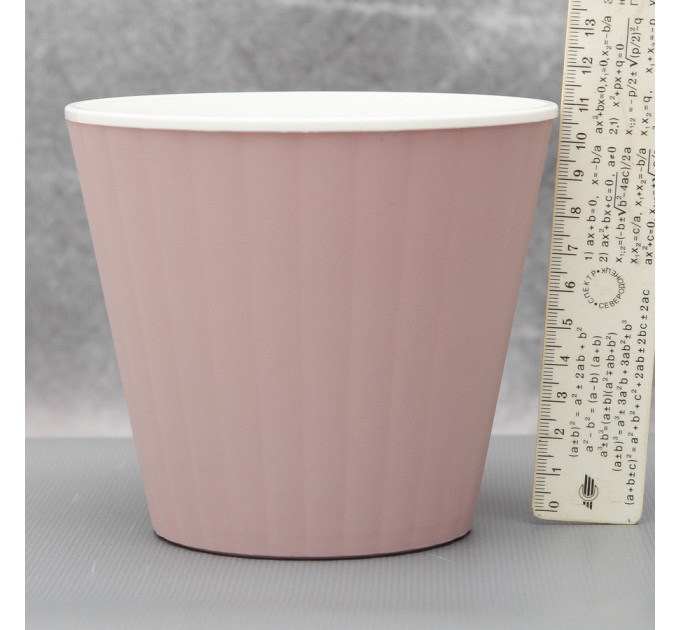 Вазон "Ібіс" подвійний 13,0*11,2 см. Алеана, фрезія/білий