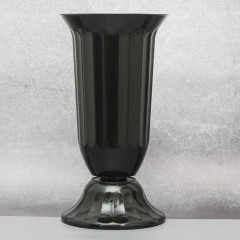 Вазон "Флора" с подставкой Алеана 29 см., черный