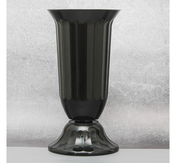Вазон "Флора" з підставкою Алеана 29 см., чорний