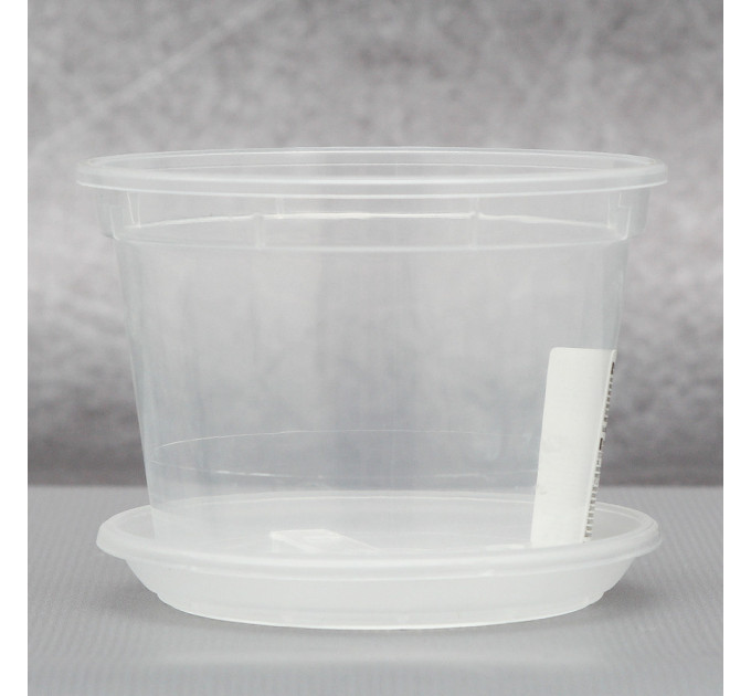 Вазон дренажний Алеана 9,0*6,5 см., прозорий (без підставки)