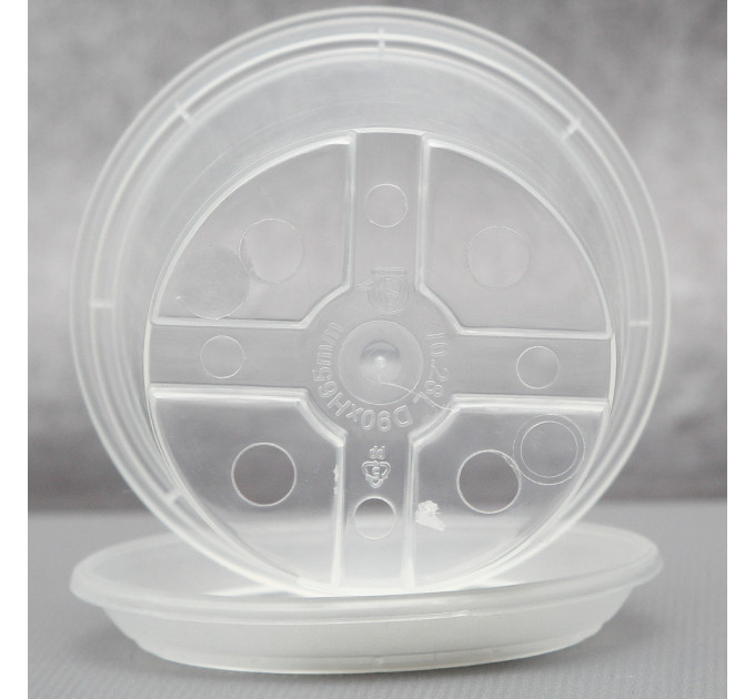 Вазон дренажний Алеана 9,0*6,5 см., прозорий (без підставки)