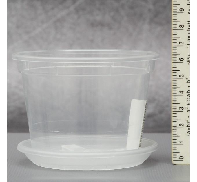 Вазон дренажний Алеана 9,0*6,5 см., прозорий (без підставки)