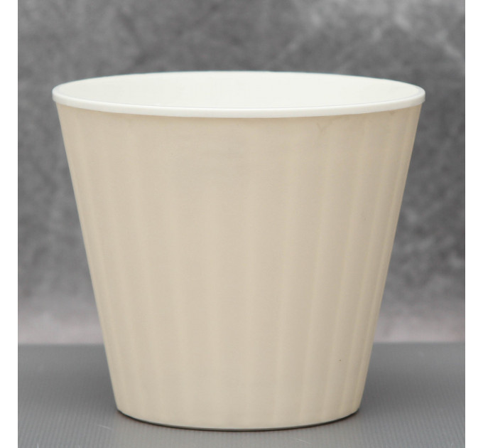 Вазон "Ібіс" подвійний 13,0*11,2 см. Алеана, білий