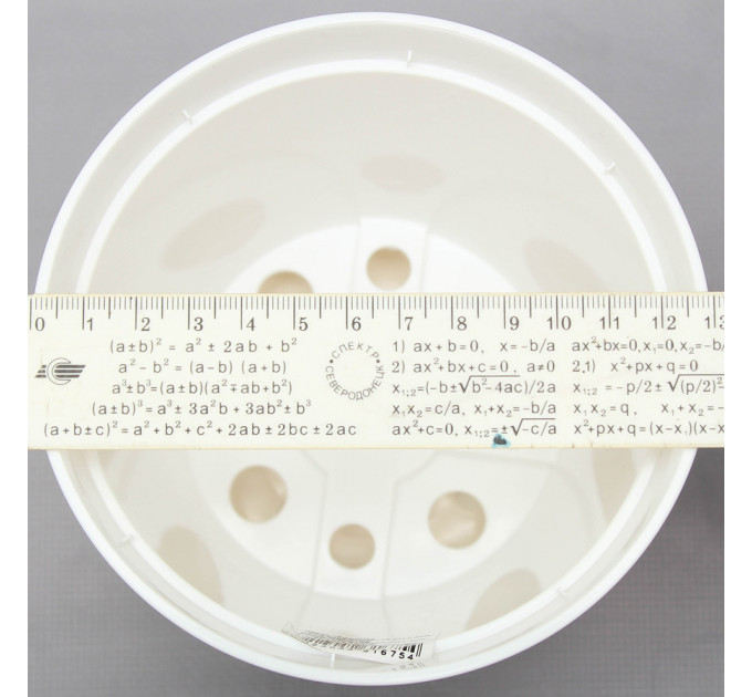 Вазон "Ібіс" подвійний 13,0*11,2 см. Алеана, білий