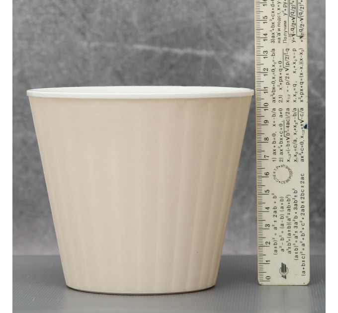 Вазон "Ібіс" подвійний 13,0*11,2 см. Алеана, білий