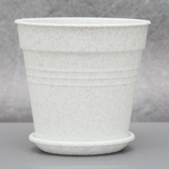 Вазон "Глория" с подставкой 11*10,2 см. Алеана, белый флок