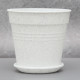 Вазон "Глория" с подставкой 11*10,2 см. Алеана, белый флок