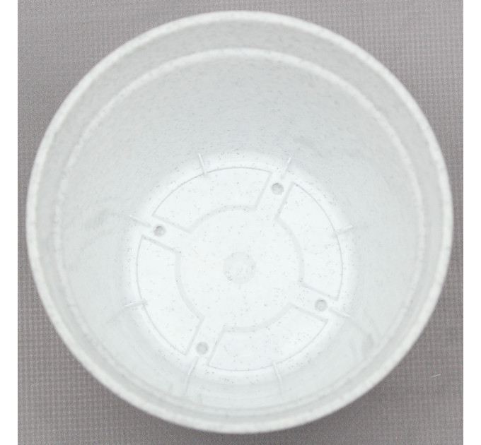 Вазон "Глория" с подставкой 11*10,2 см. Алеана, белый флок