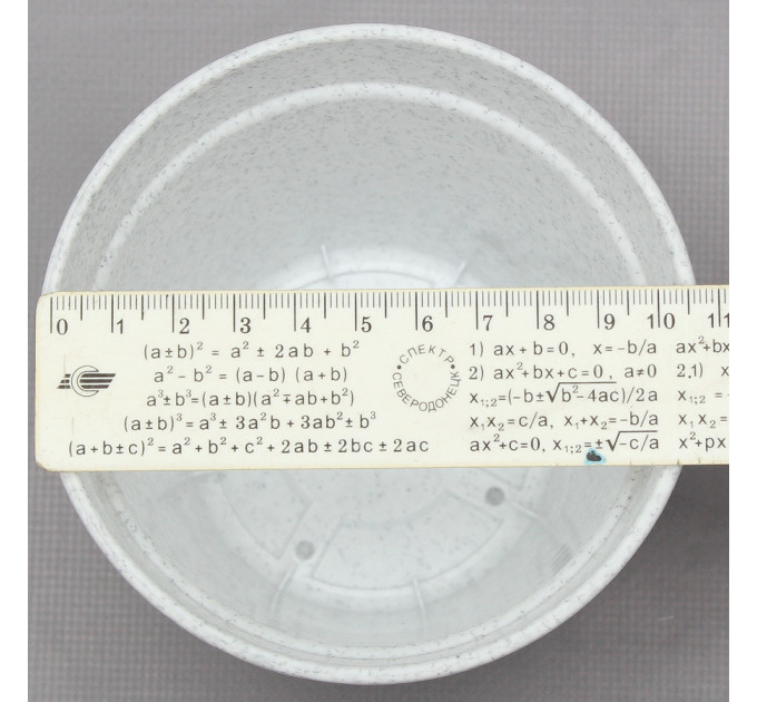 Вазон "Глория" с подставкой 11*10,2 см. Алеана, белый флок