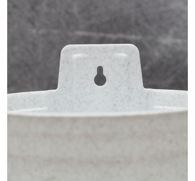 Вазон "Рина" настінний Алеана 14 см., білий флок