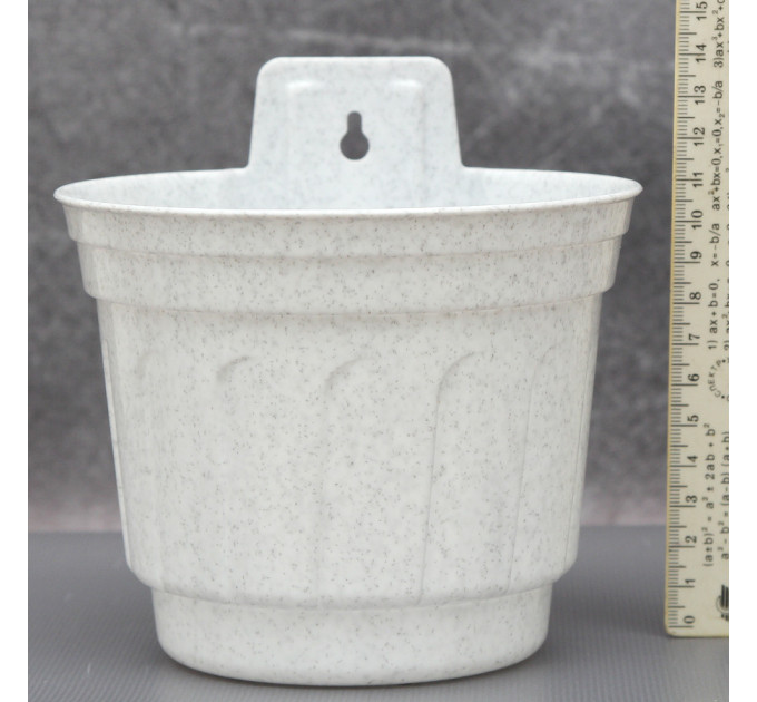 Вазон "Рина" настінний Алеана 14 см., білий флок