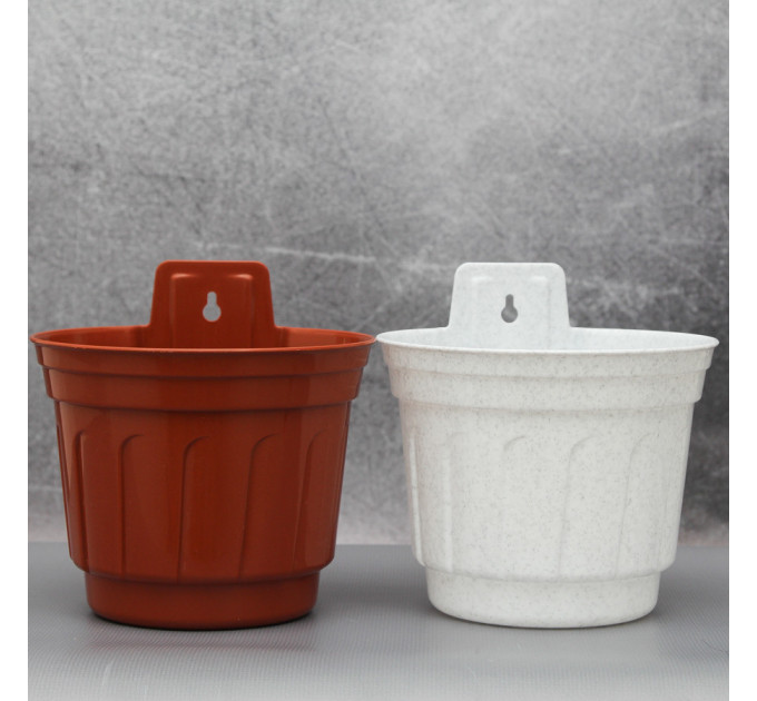 Вазон "Рина" настінний Алеана 14 см., білий флок