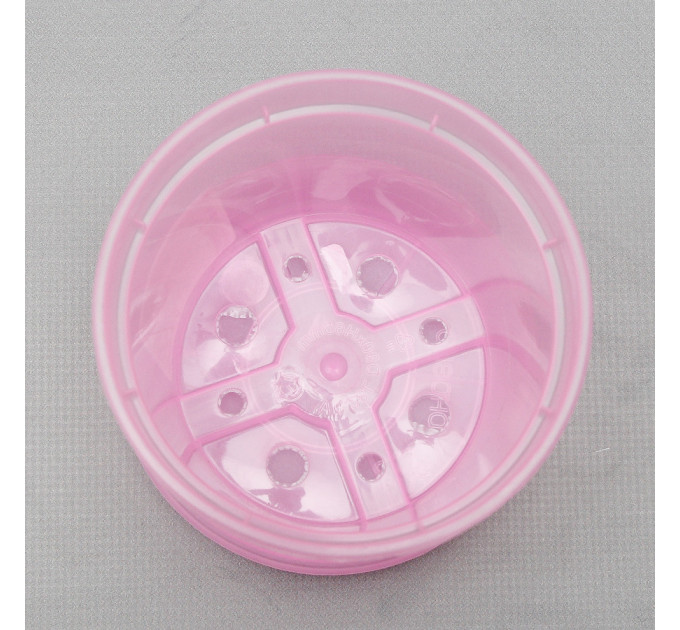 Вазон дренажный Алеана 9,0*6,5 см., розовый (без подставки)