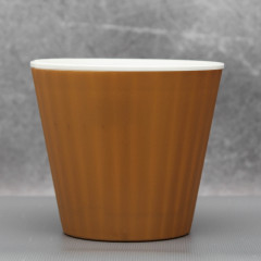 Вазон "Ибис" двойной 13,0*11,2 см. Алеана, бронзовый/белый