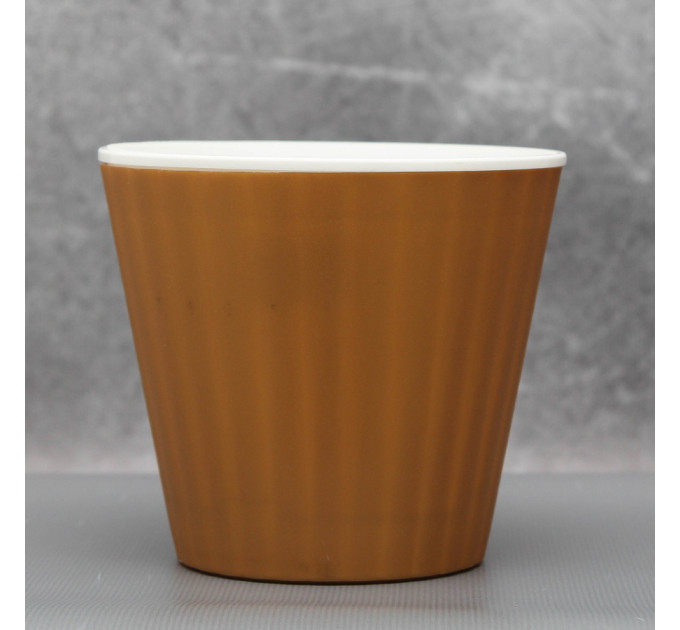 Вазон "Ибис" двойной 13,0*11,2 см. Алеана, бронзовый/белый