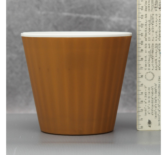 Вазон "Ибис" двойной 13,0*11,2 см. Алеана, бронзовый/белый