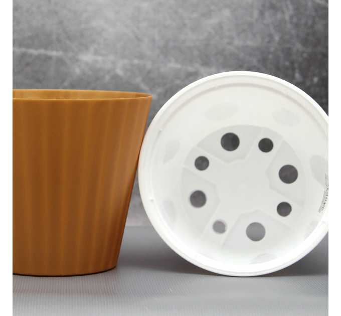 Вазон "Ибис" двойной 13,0*11,2 см. Алеана, бронзовый/белый