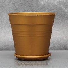 Вазон "Глория" с подставкой 11*10,2 см. Алеана, бронзовый