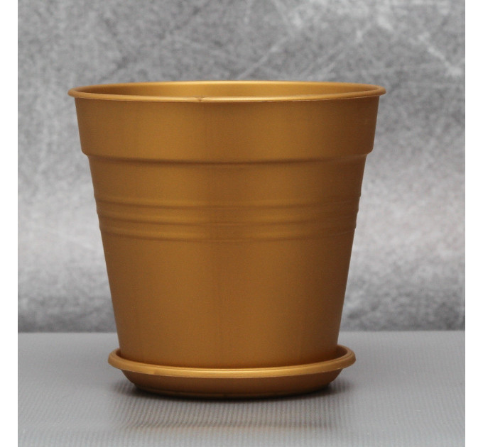 Вазон "Глория" с подставкой 11*10,2 см. Алеана, бронзовый