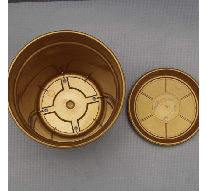 Вазон "Глория" с подставкой 11*10,2 см. Алеана, бронзовый