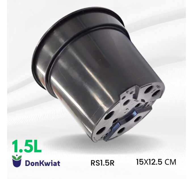 Горшок круглый 1.5 л 15*12.5, Donkwiat RS1.5R