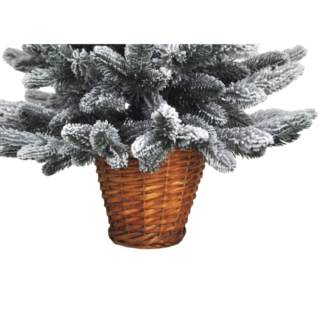 Искусственная Елка литая в горшке 70 см заснеженная