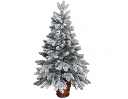 Искусственная Елка литая в горшке 70 см заснеженная