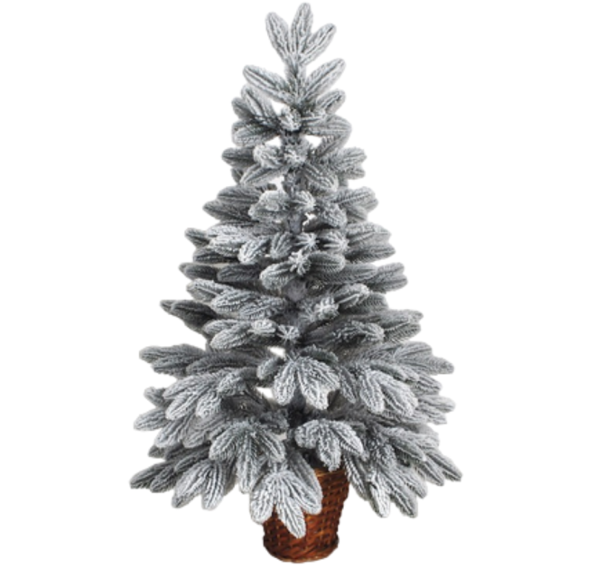 Искусственная Елка литая в горшке 70 см заснеженная