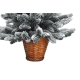 Искусственная Елка литая в горшке 90 см заснеженная