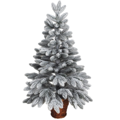 Штучна Ялинка лита в горщику 90 см засніжена