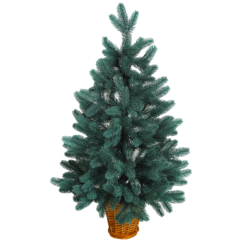 Штучна Ялинка лита в горщику 90 см блакитна