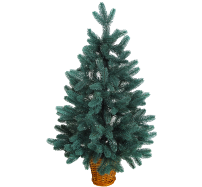 Искусственная Елка литая в горшке 70 см голубая