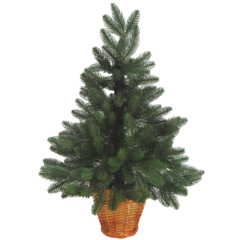 Штучна Ялинка лита в горщику 90 см Зелена