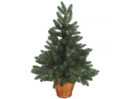 Искусственная Елка литая в горшке 90 см Зеленая