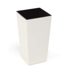 Горшок/кашпо Финезия, кремовый 140*140*260 с двойным дном (вкладкой)