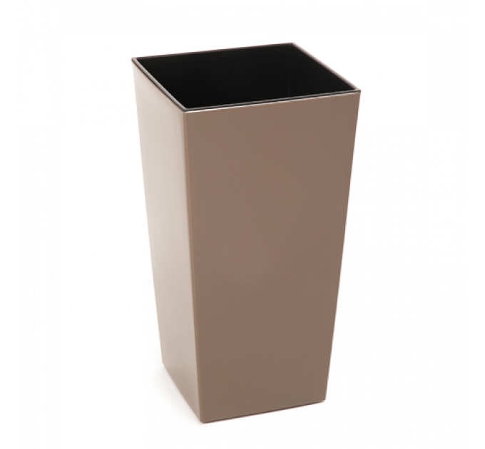 Горшок/кашпо Финезия, фраппе 140*140*260 с двойным дном (вкладкой)