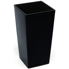 Горшок/кашпо Финезия, черный 140*140*260 с двойным дном (вкладкой)