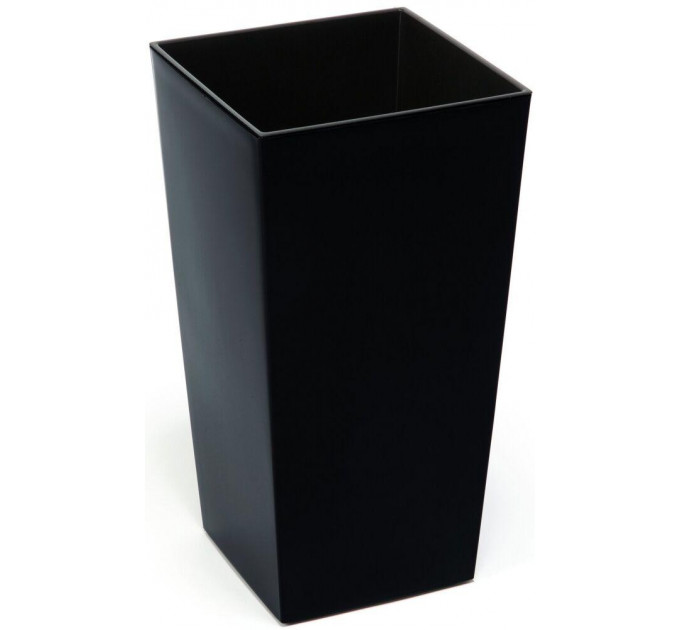 Горшок/кашпо Финезия, черный 140*140*260 с двойным дном (вкладкой)