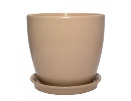 Керамический горшок для цветов Shynkar Сонет, 2 л, мокко