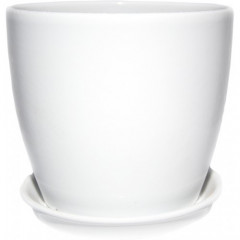 Керамический горшок для цветов Shynkar Сонет, 0.5 л, белый