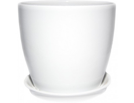 Керамический горшок для цветов Shynkar Сонет, 0.5 л, белый