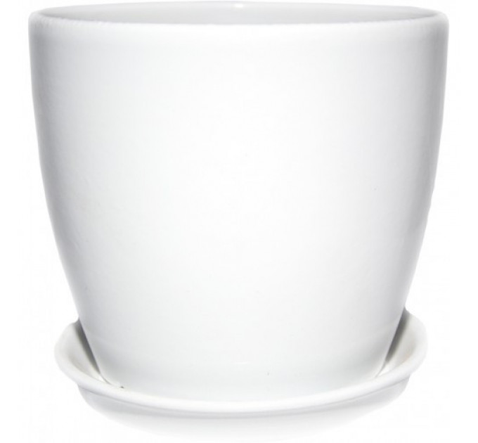 Керамический горшок для цветов Shynkar Сонет, 0.5 л, белый