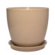 Керамический горшок для цветов Shynkar Сонет, 0.5 л, мокко