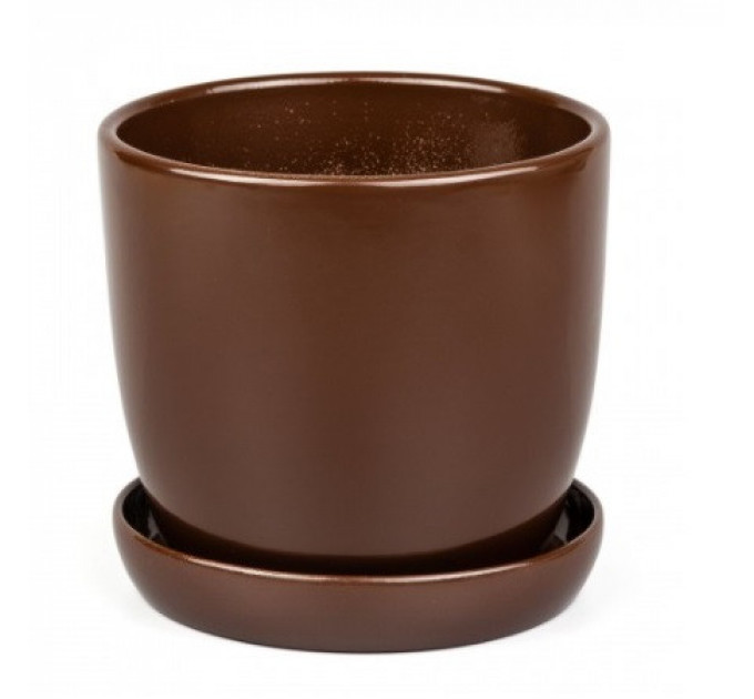 Керамический горшок для цветов Shynkar Сонет, 3 л, шоколад