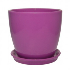 Керамический горшок для цветов Shynkar Сонет, 0.5 л, фиолетовый