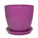 Керамический горшок для цветов Shynkar Сонет, 0.5 л, фиолетовый