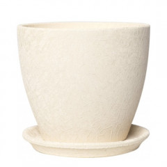 Керамический горшок для цветов Shynkar Сонет, 1 л, бежевый