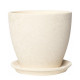 Керамический горшок для цветов Shynkar Сонет, 1 л, бежевый